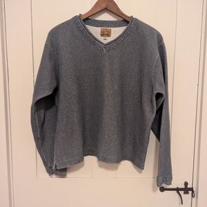ALPS Crop Top M Oversized hipster lagenlook Cotton Preppy VTG Ribbed Shirt